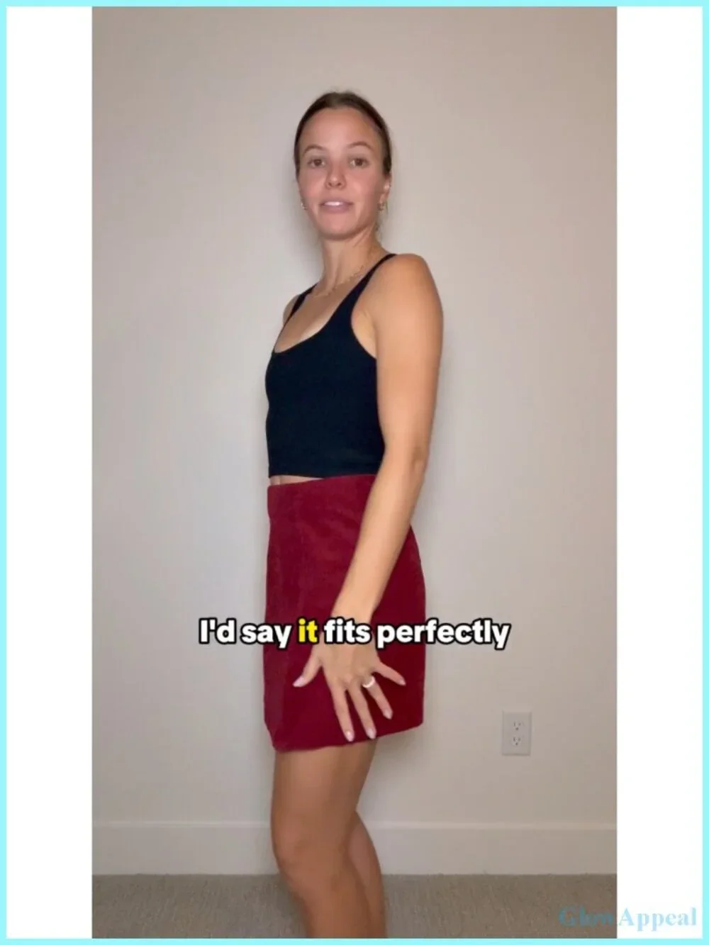 Corduroy High Waisted A-Line Mini Skirt Business Casual Vintage